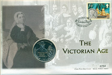 Гибралтар, 2001,1 крона, Викторианский век. Ч.Дарвин, конверт Мэн